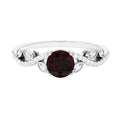 Nature Inspired Garnet Engagement Ring with Diamond