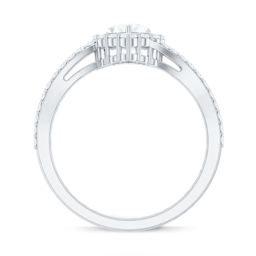 Moissanite Heart Shape Engagement Ring For Women