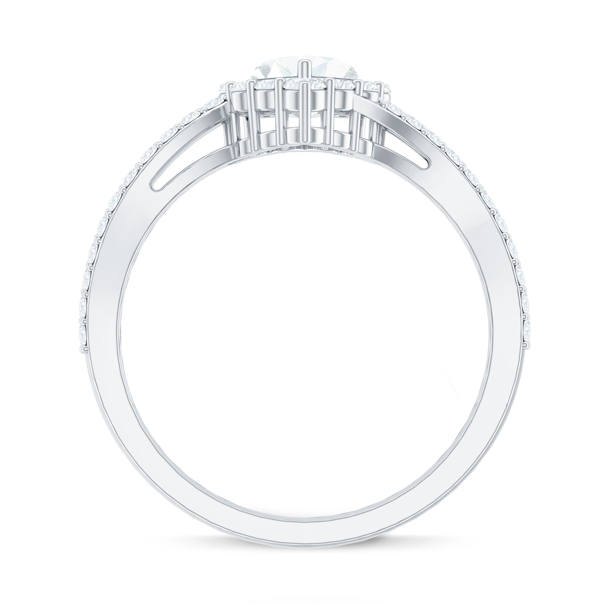 Moissanite Heart Shape Engagement Ring For Women