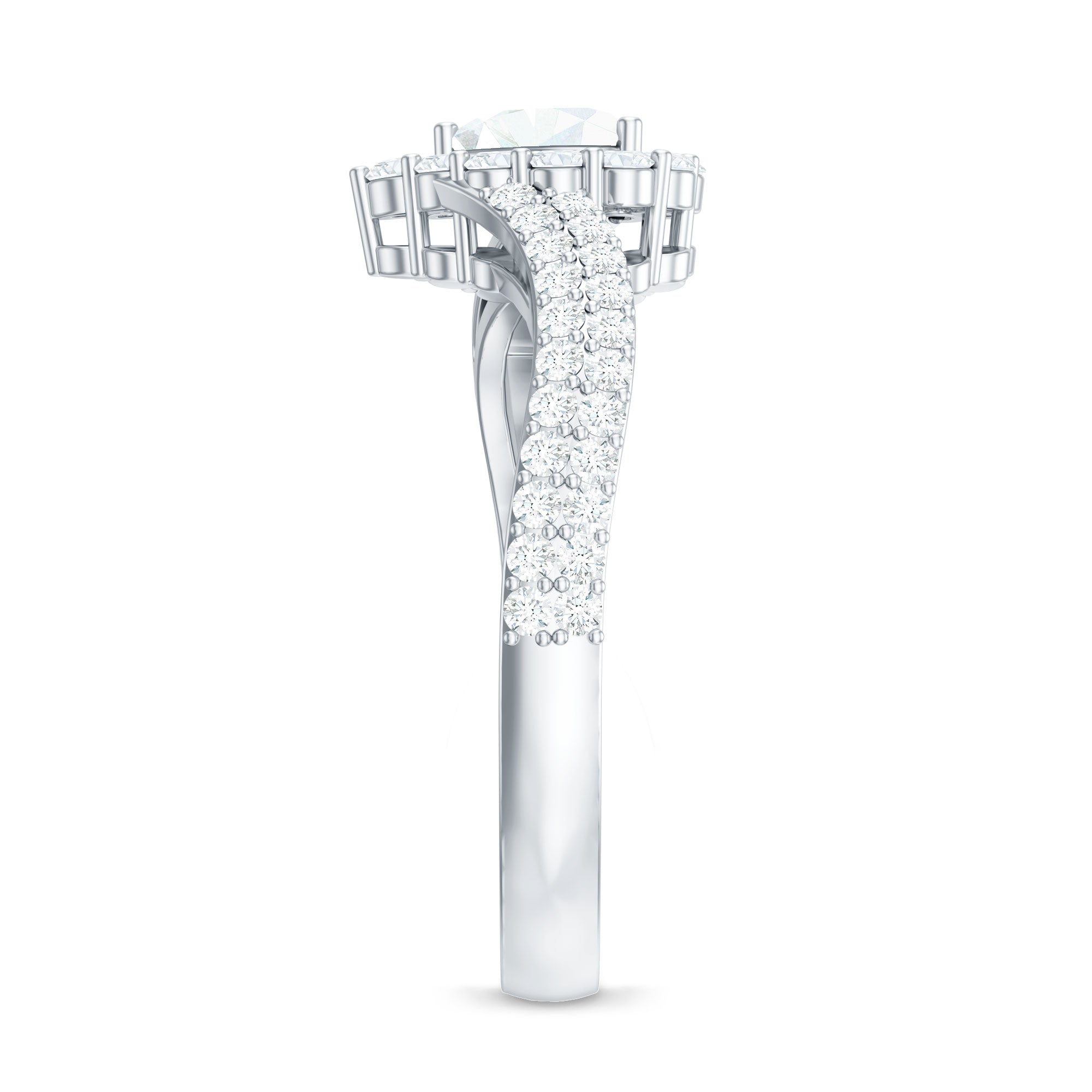 Moissanite Heart Shape Engagement Ring For Women