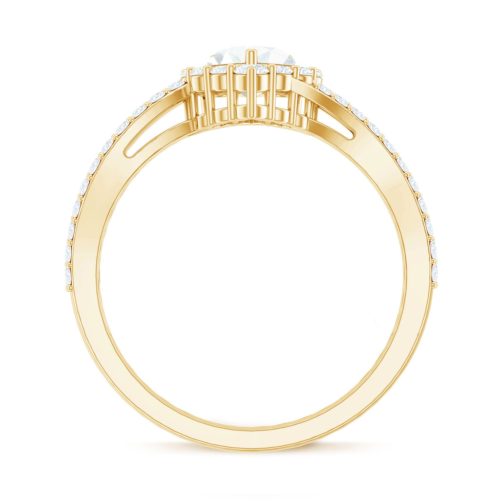Moissanite Heart Shape Engagement Ring For Women