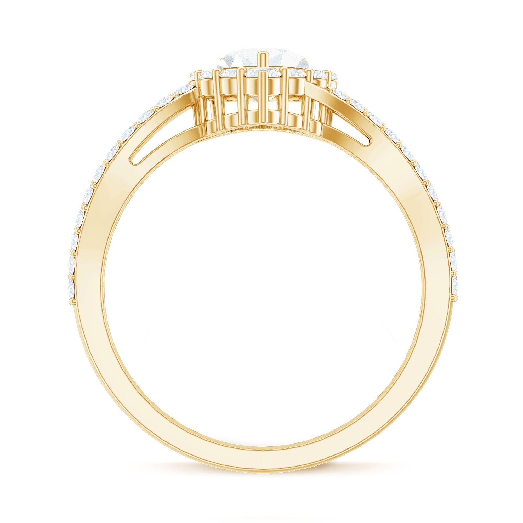 Moissanite Heart Shape Engagement Ring For Women