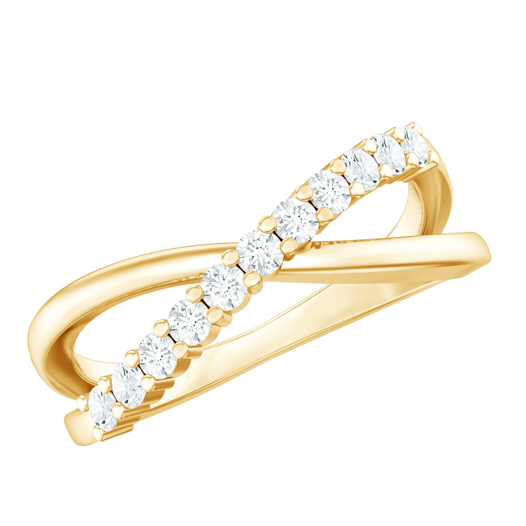Natural Diamond Crossover Promise Ring