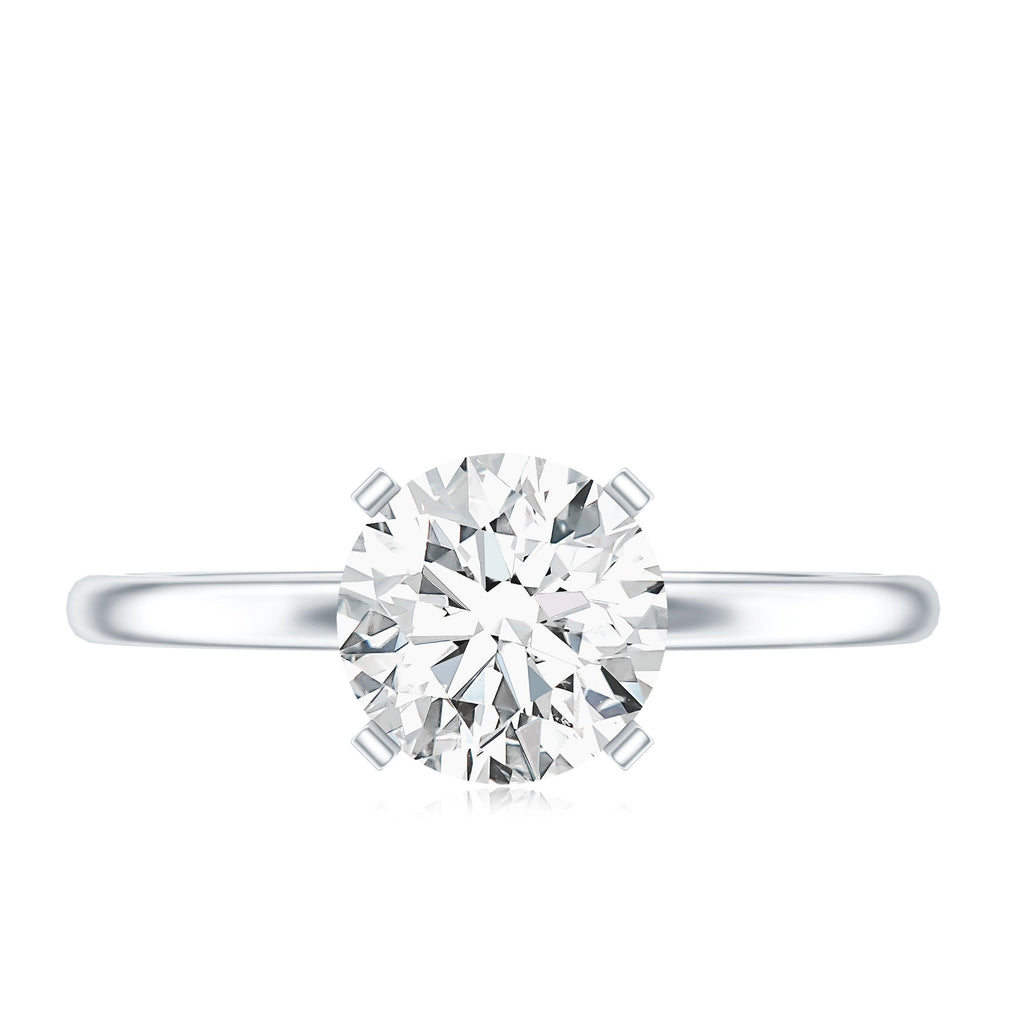 Peg Headset Solitaire Moissanite Ring for Women
