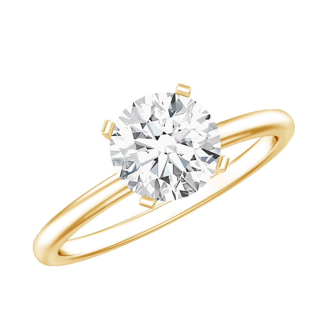 Peg Headset Solitaire Moissanite Ring for Women