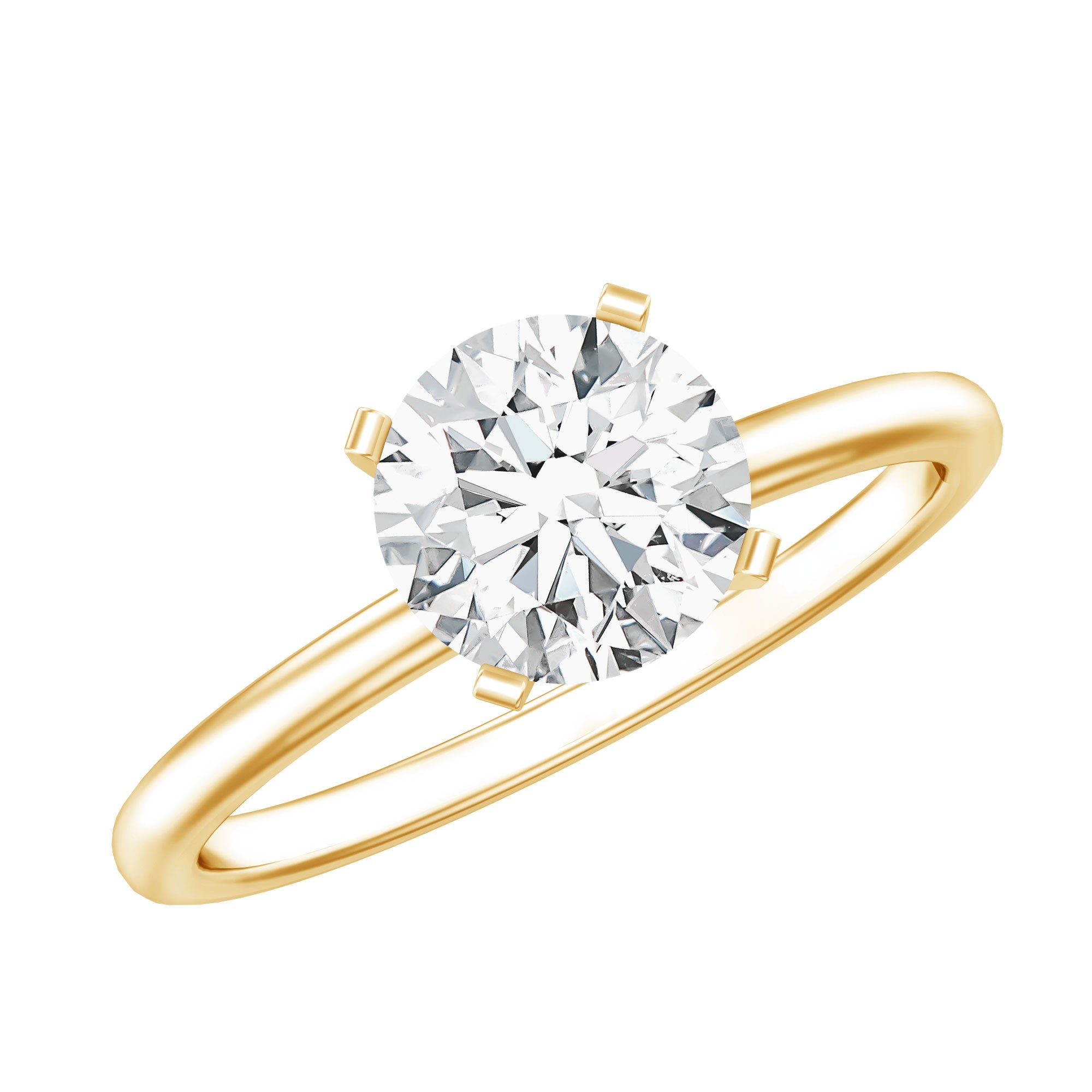 Peg Headset Solitaire Moissanite Ring for Women