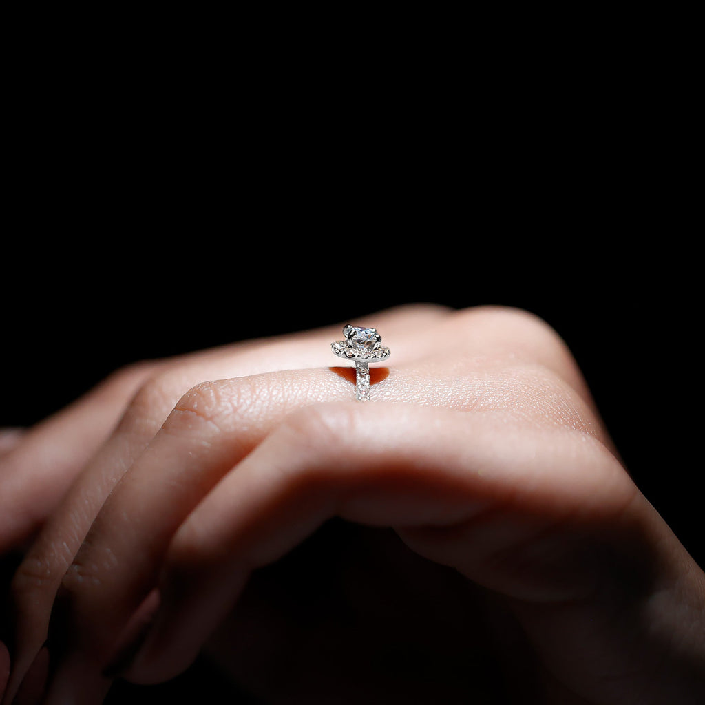 Certified Moissanite Promise Ring For Engagement