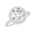Brilliant Cut Moissanite Classic Halo Engagement Ring