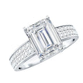 Emerald Cut Moissanite Big Engagement Ring