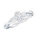 Oval Cut Moissanite Braided Engagement Ring