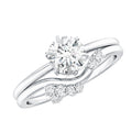 Solitaire Moissanite Wedding Ring Set for Her