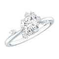Round Cut Scatter Moissanite Unique Engagement Ring