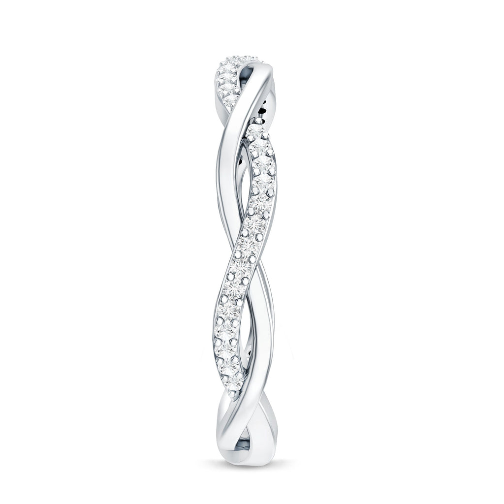 Certified Moissanite Infinity Eternity Band Ring