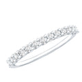 Moissanite Half Eternity Ring in Shared Prong Setting