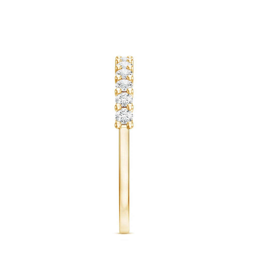 Moissanite Half Eternity Ring in Shared Prong Setting