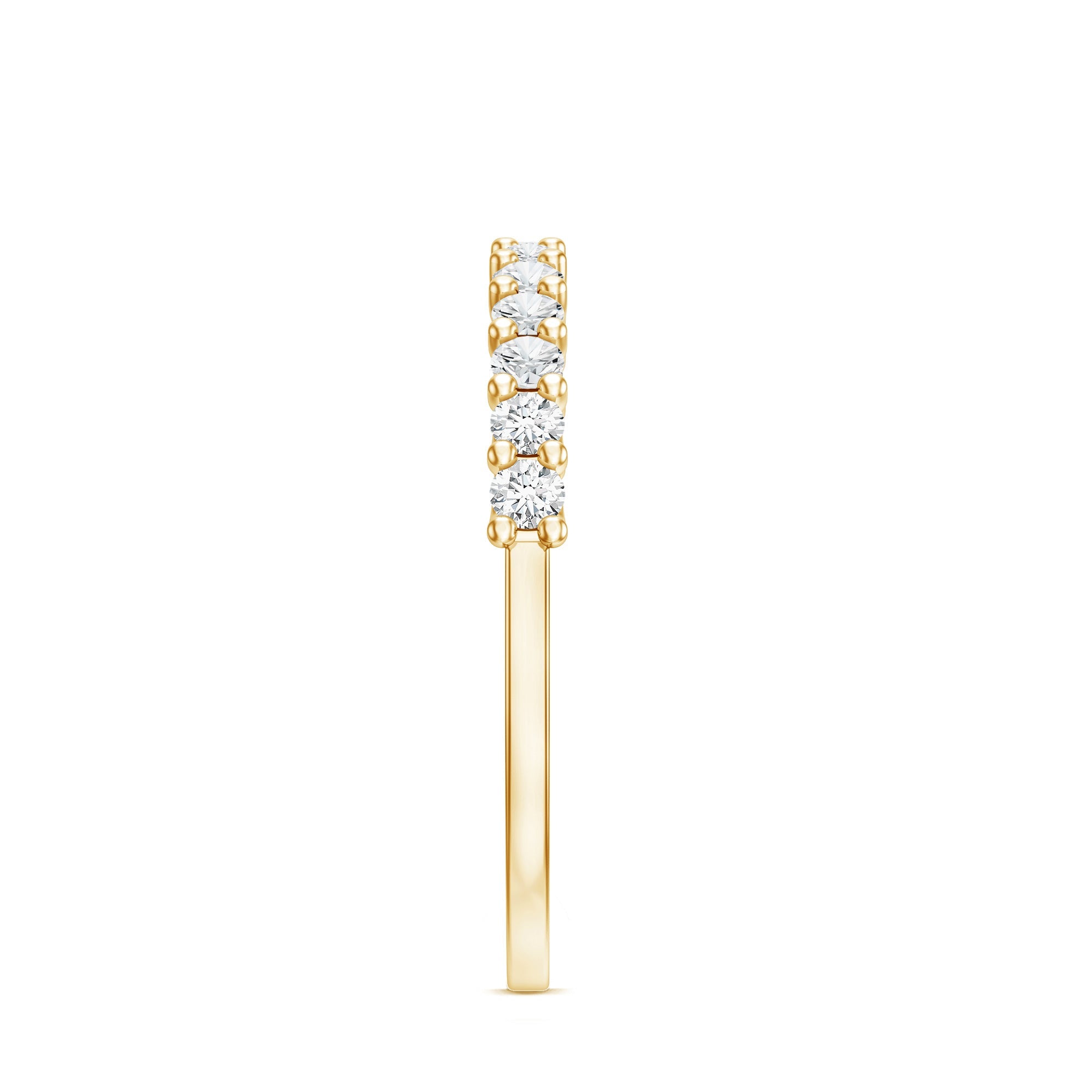 Moissanite Half Eternity Ring in Shared Prong Setting