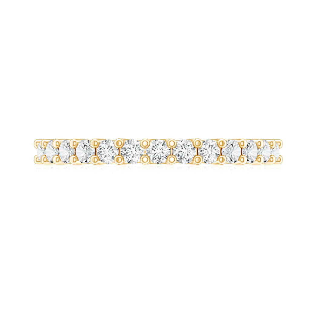 Moissanite Half Eternity Ring in Shared Prong Setting