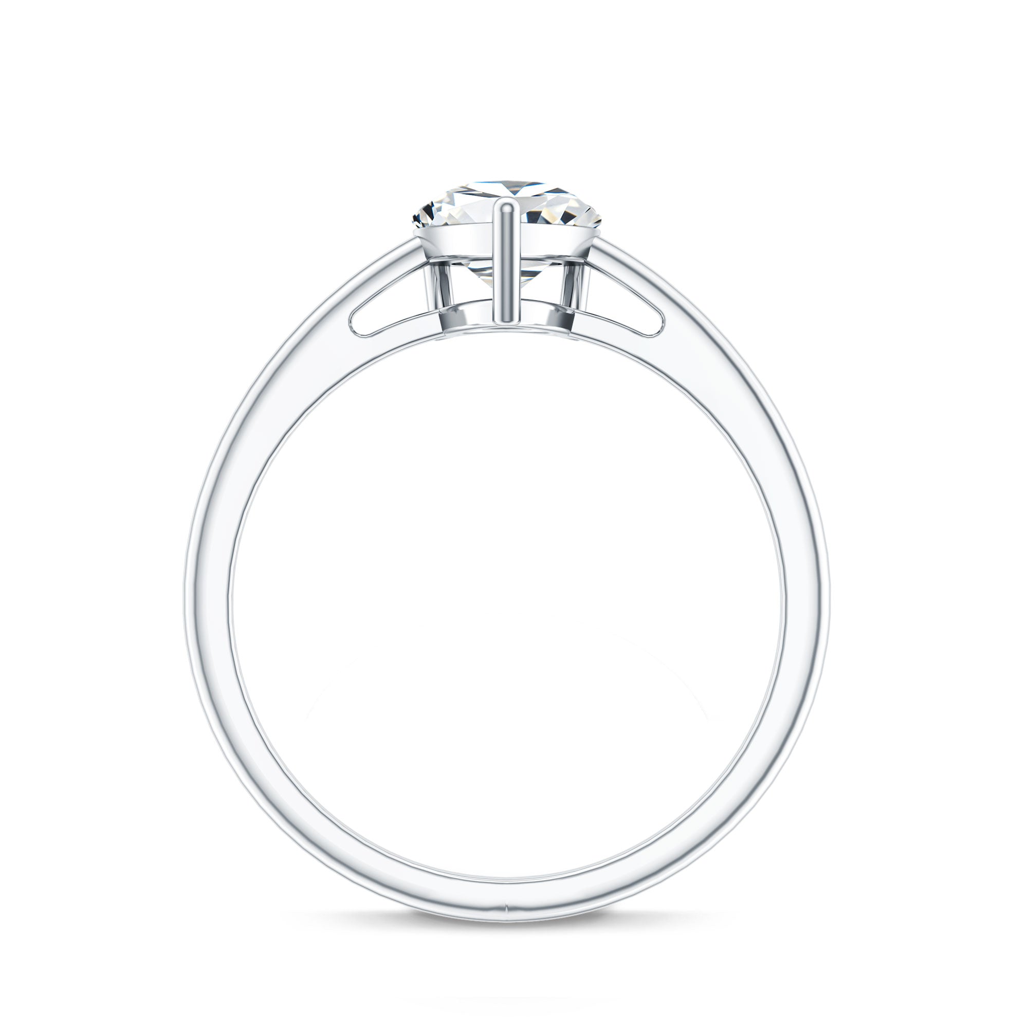 Solitaire Moissanite Teardrop Engagement Ring for Women