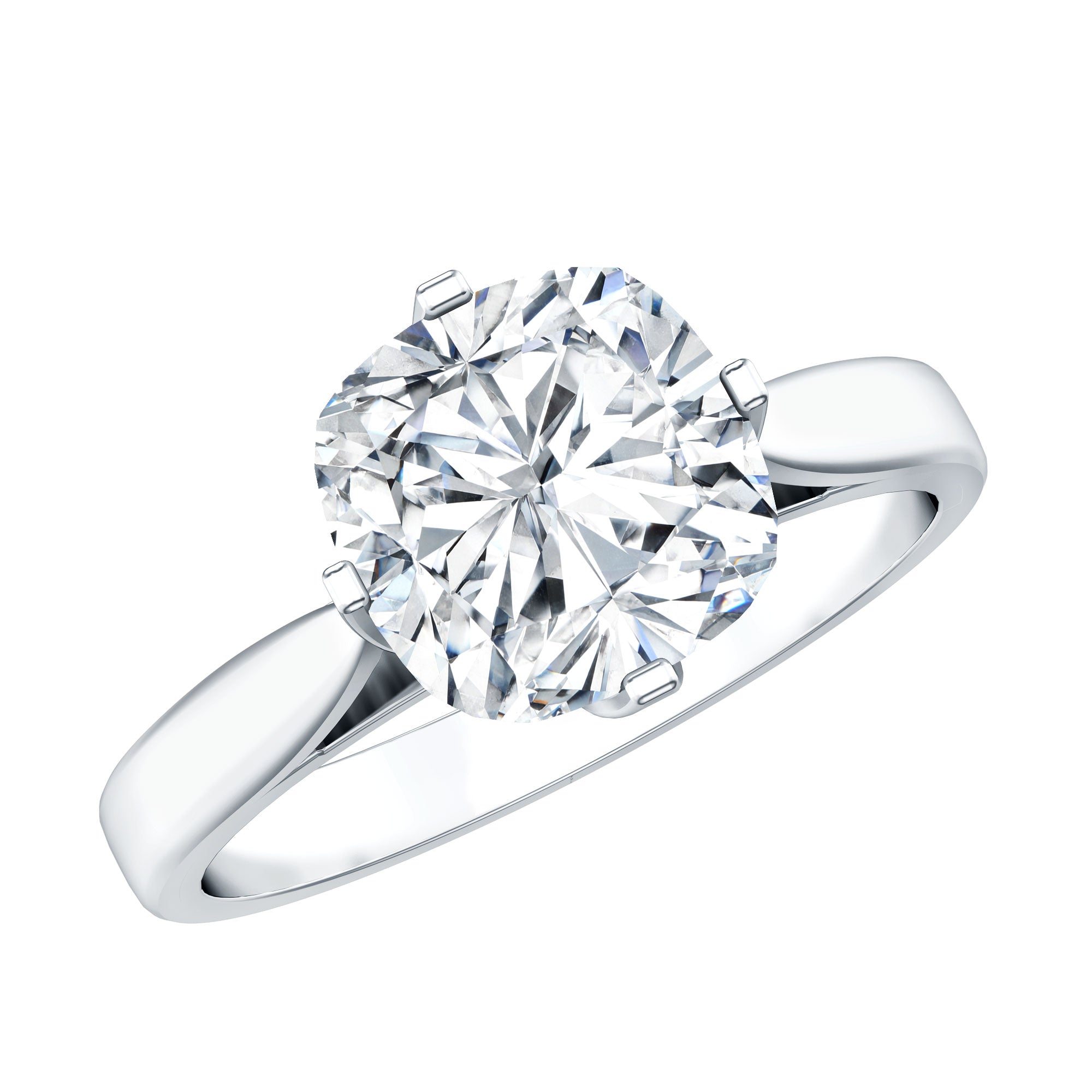 3 CT Cushion Moissanite Solitaire Engagement Ring