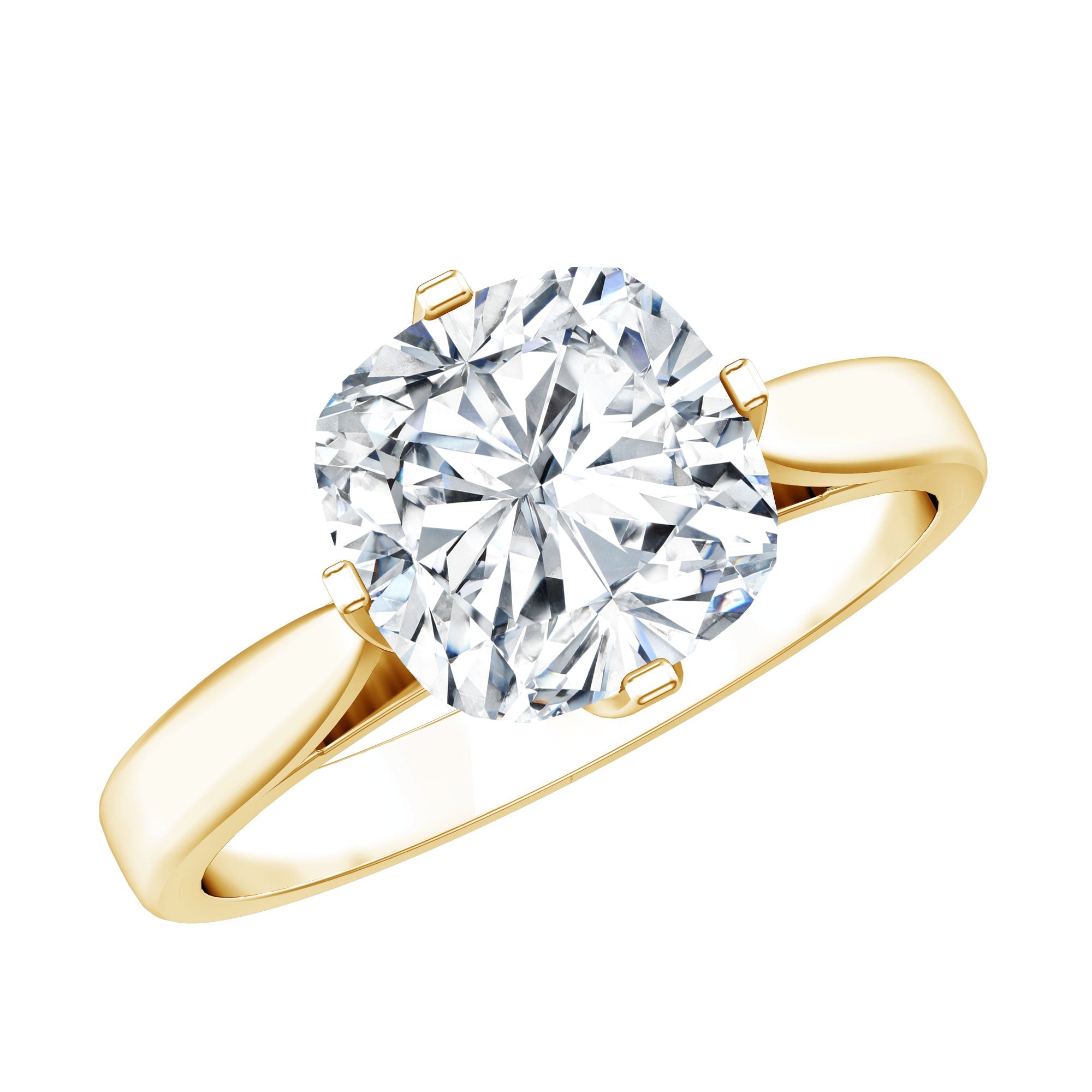 3 CT Cushion Moissanite Solitaire Engagement Ring