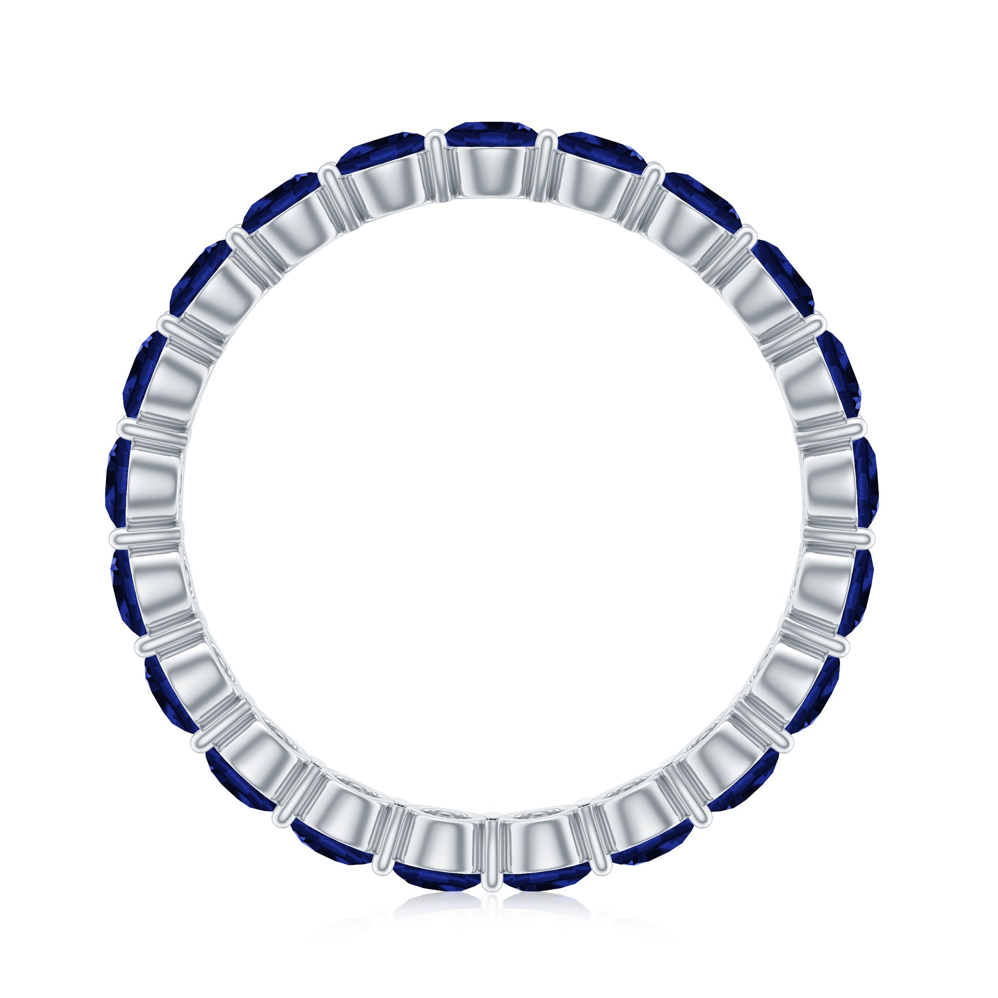 Certified Lab Grown Blue Sapphire Eternity Ring