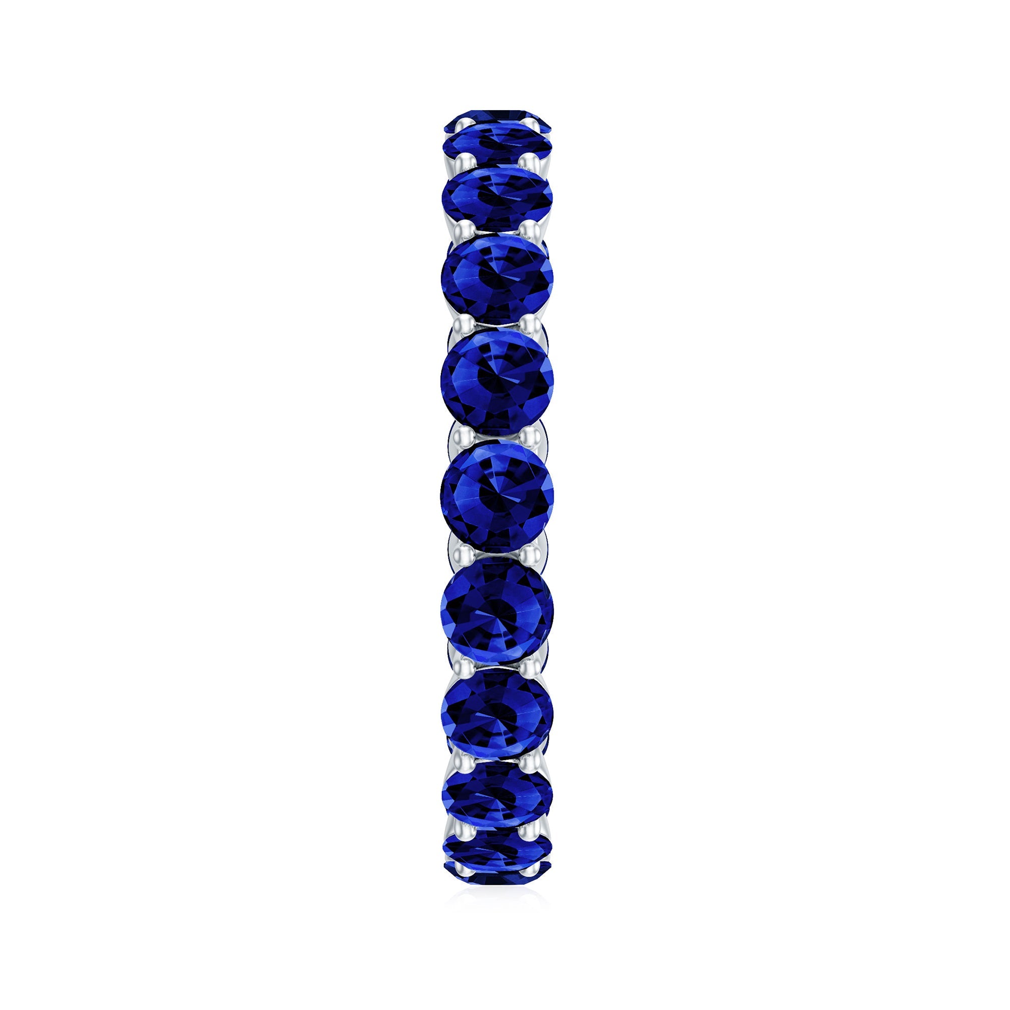 Certified Lab Grown Blue Sapphire Eternity Ring