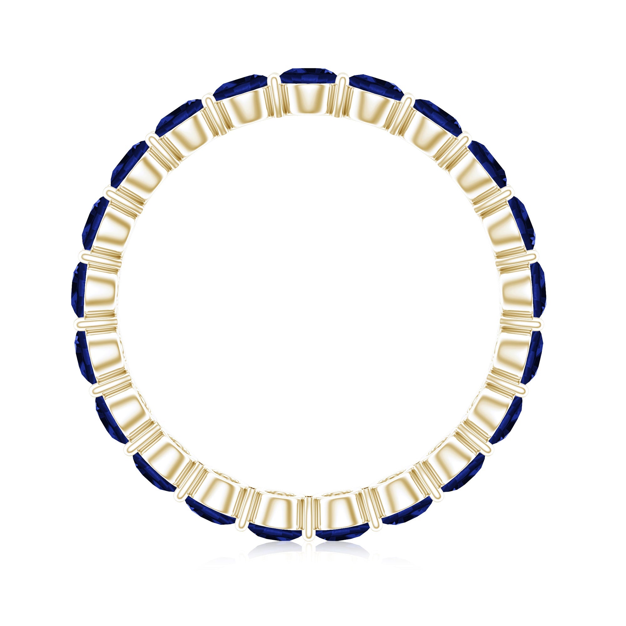 Certified Lab Grown Blue Sapphire Eternity Ring