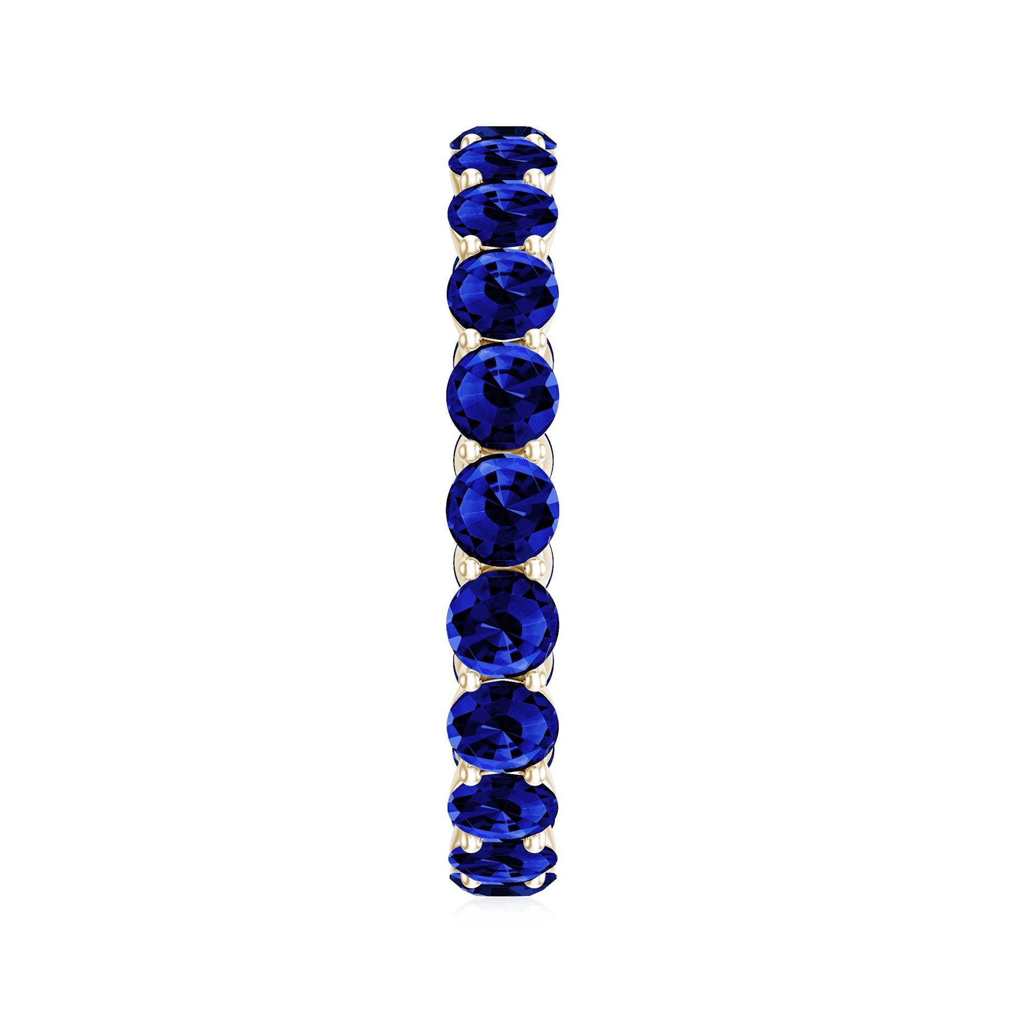 Certified Lab Grown Blue Sapphire Eternity Ring