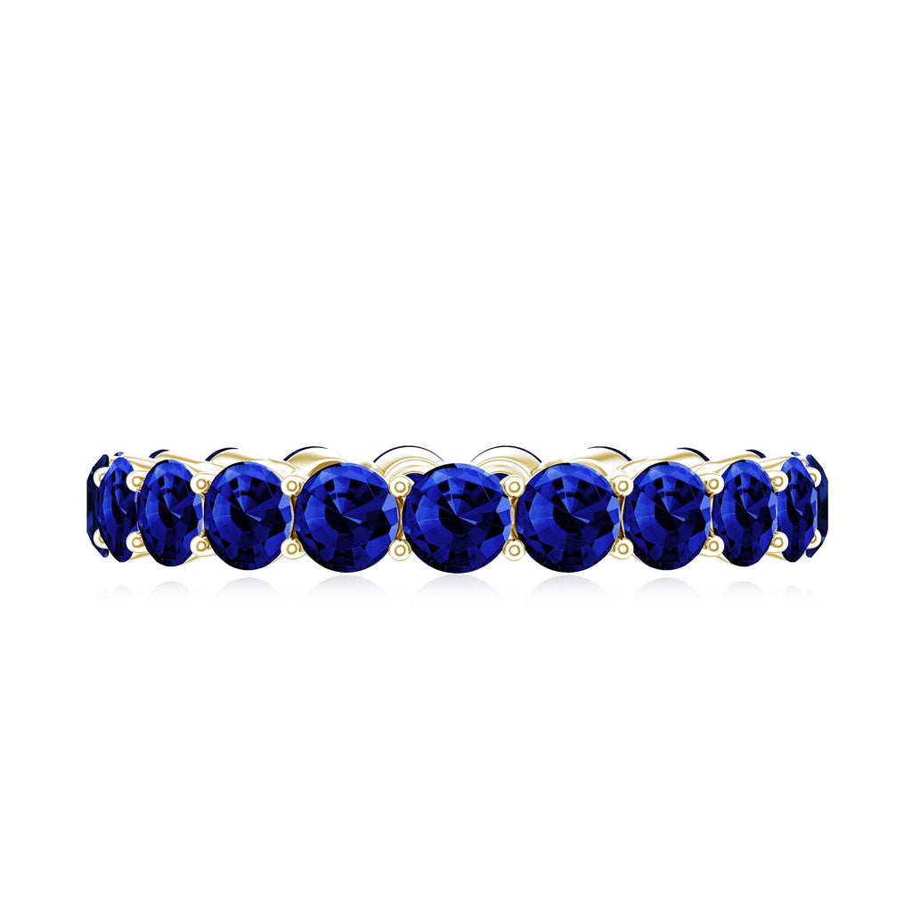 Certified Lab Grown Blue Sapphire Eternity Ring