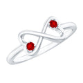 Lab Created Ruby Infinity Heart Promise Ring