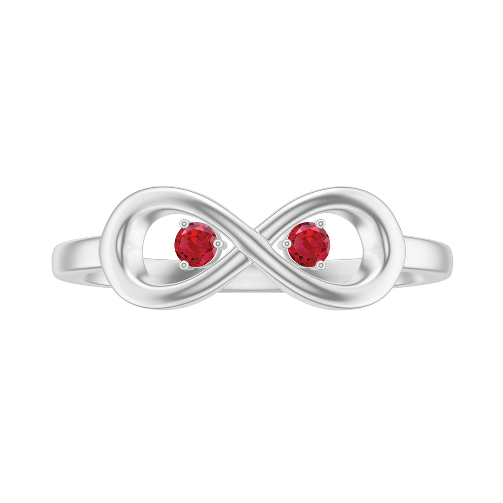 Lab Created Ruby Infinity Promise Ring