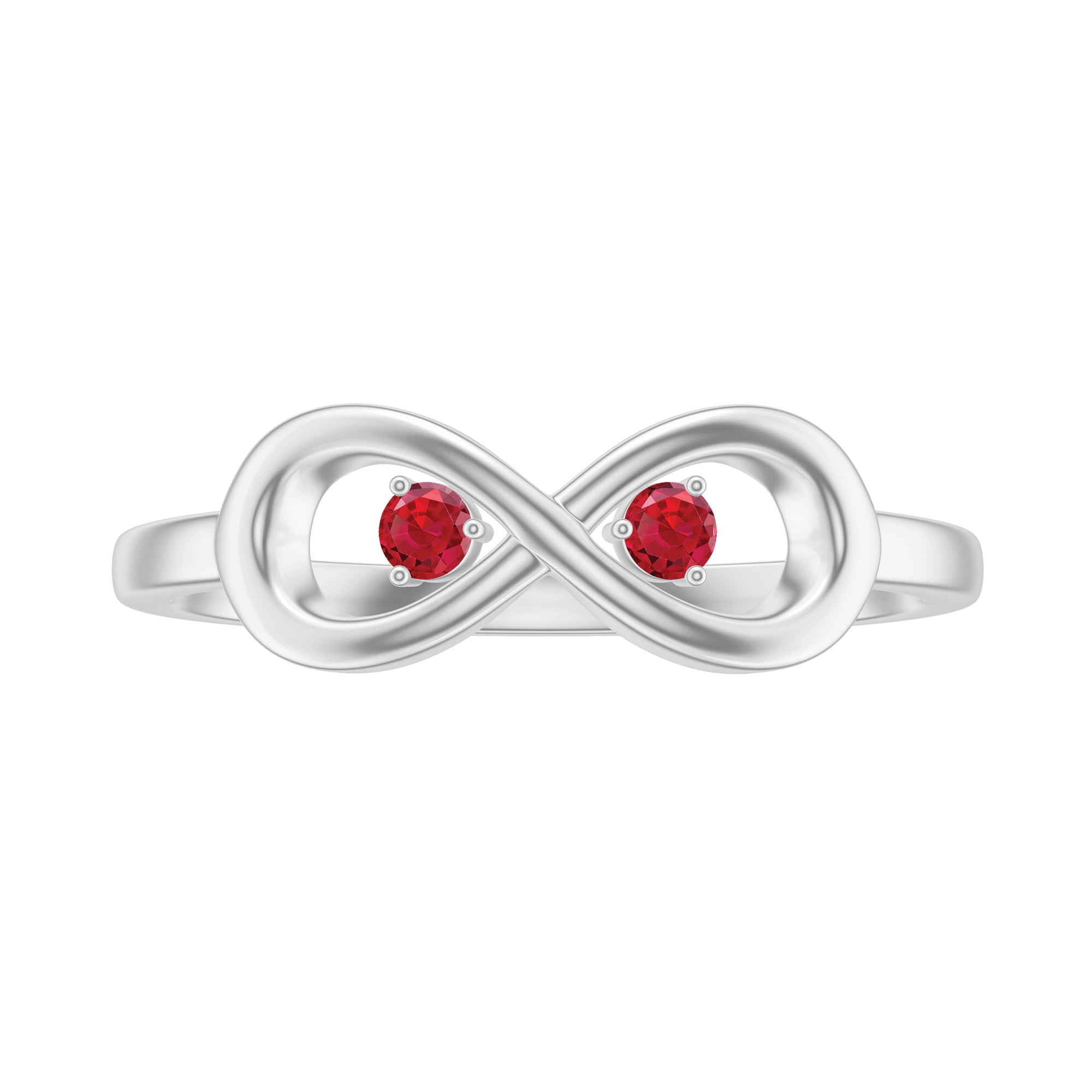 Lab Created Ruby Infinity Promise Ring