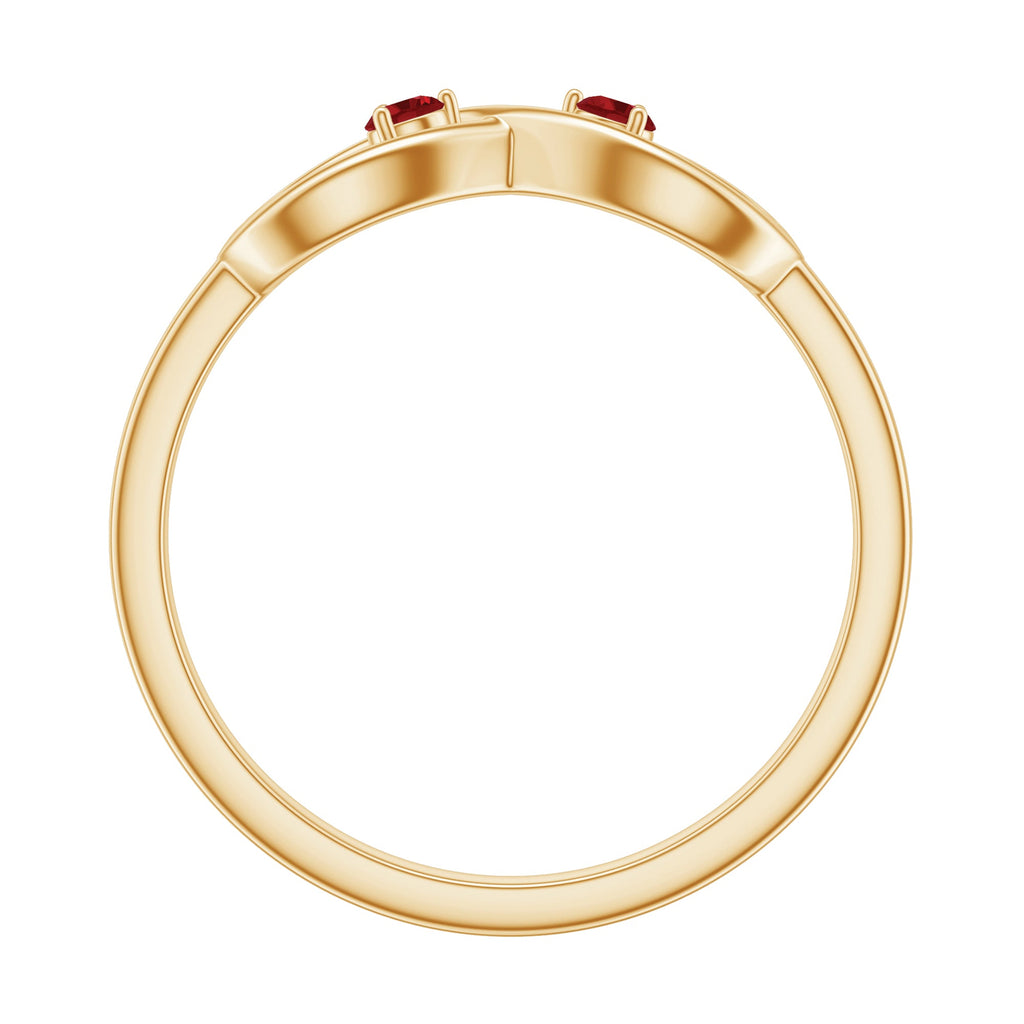 Lab Created Ruby Infinity Promise Ring