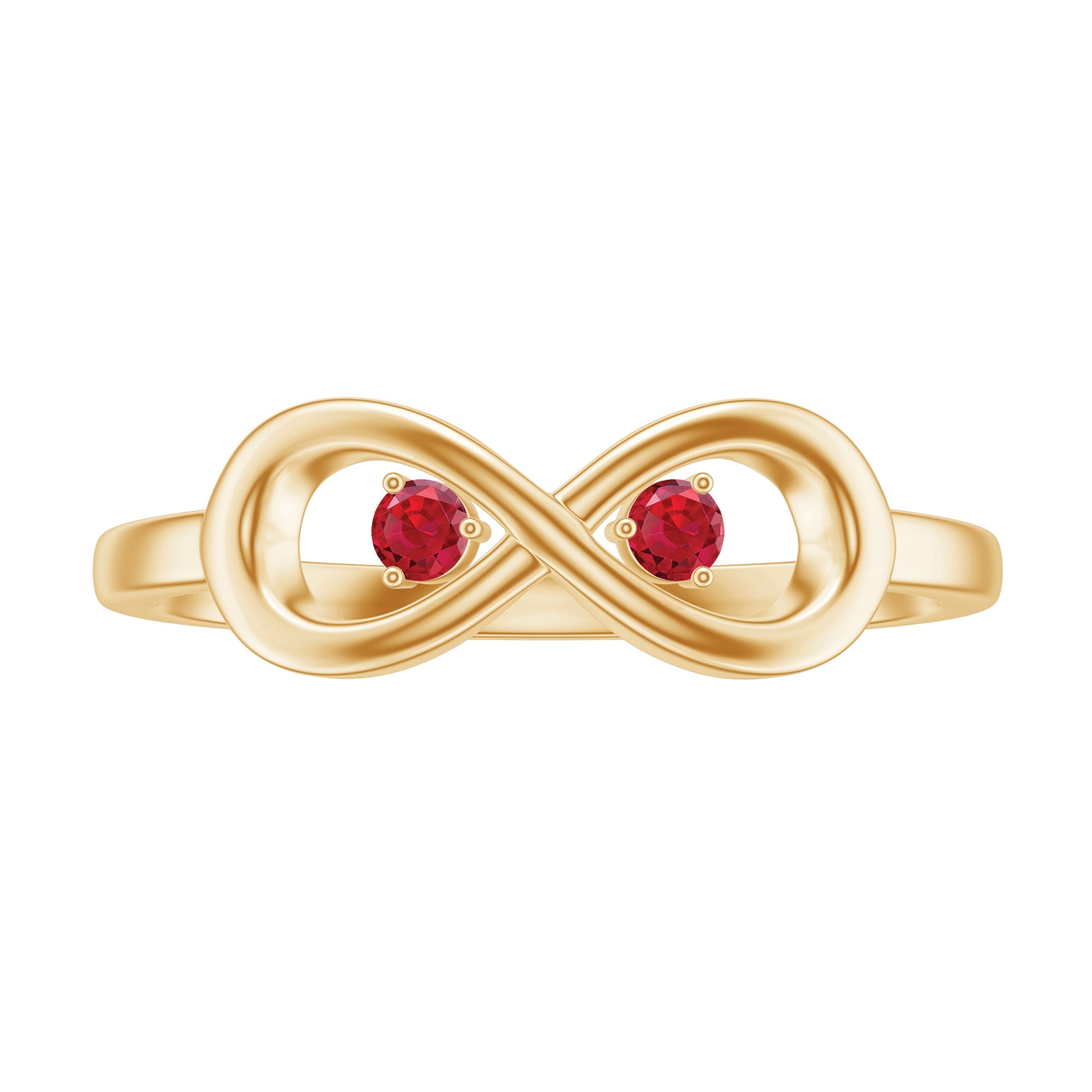 Lab Created Ruby Infinity Promise Ring