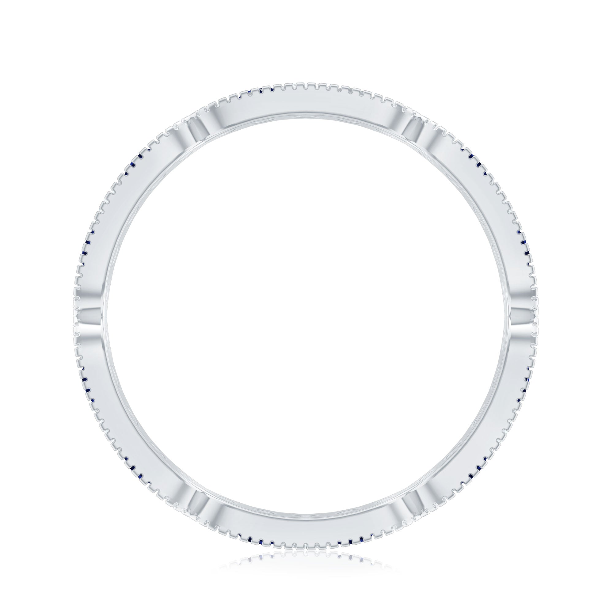 Certified Lab Grown Blue Sapphire Diamond Eternity Ring for Anniversary