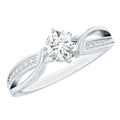Certified Moissanite Infinity Engagement Ring for Women