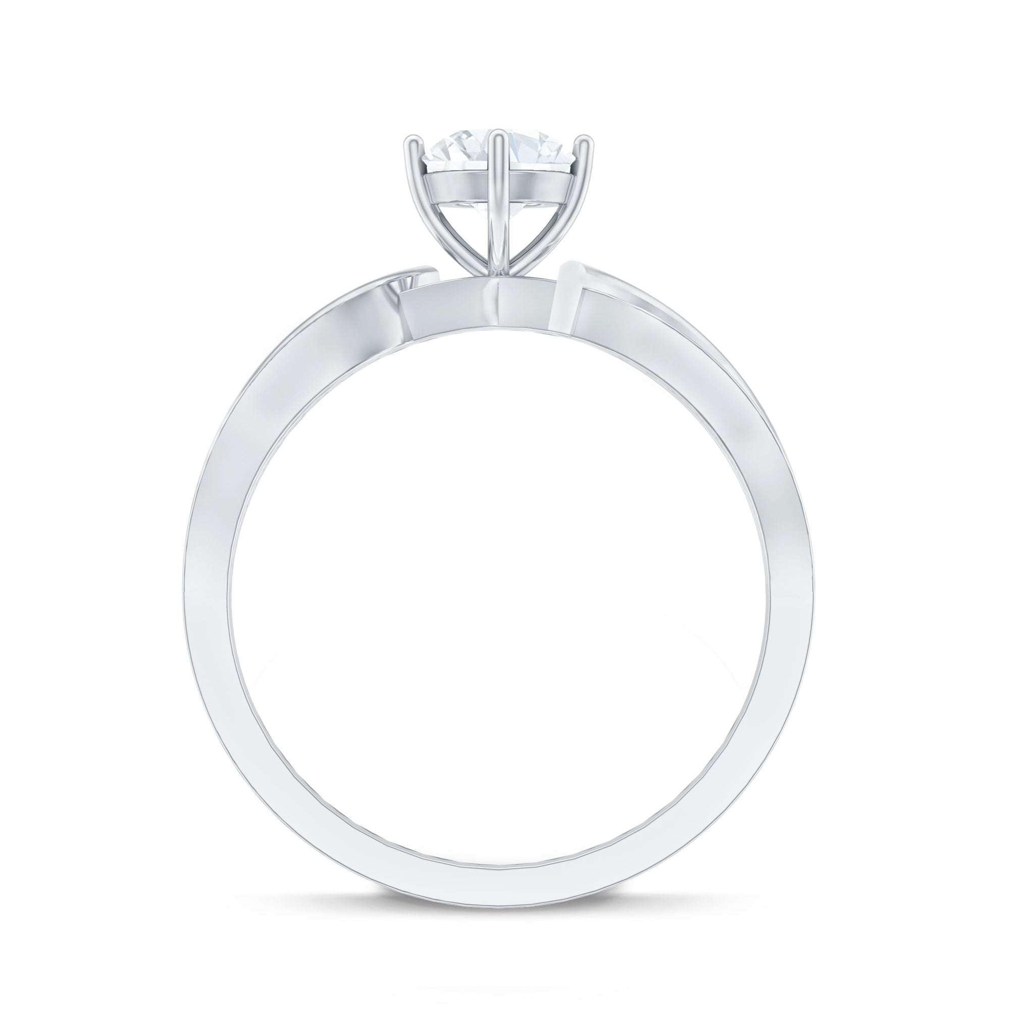 Certified Moissanite Infinity Engagement Ring for Women