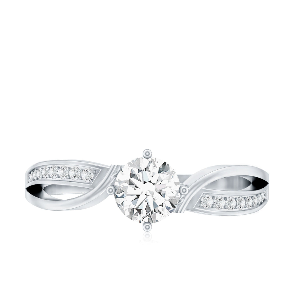 Certified Moissanite Infinity Engagement Ring for Women