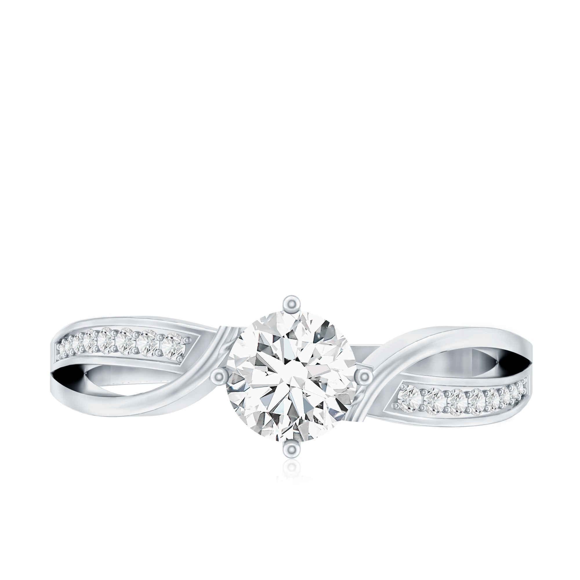 Certified Moissanite Infinity Engagement Ring for Women