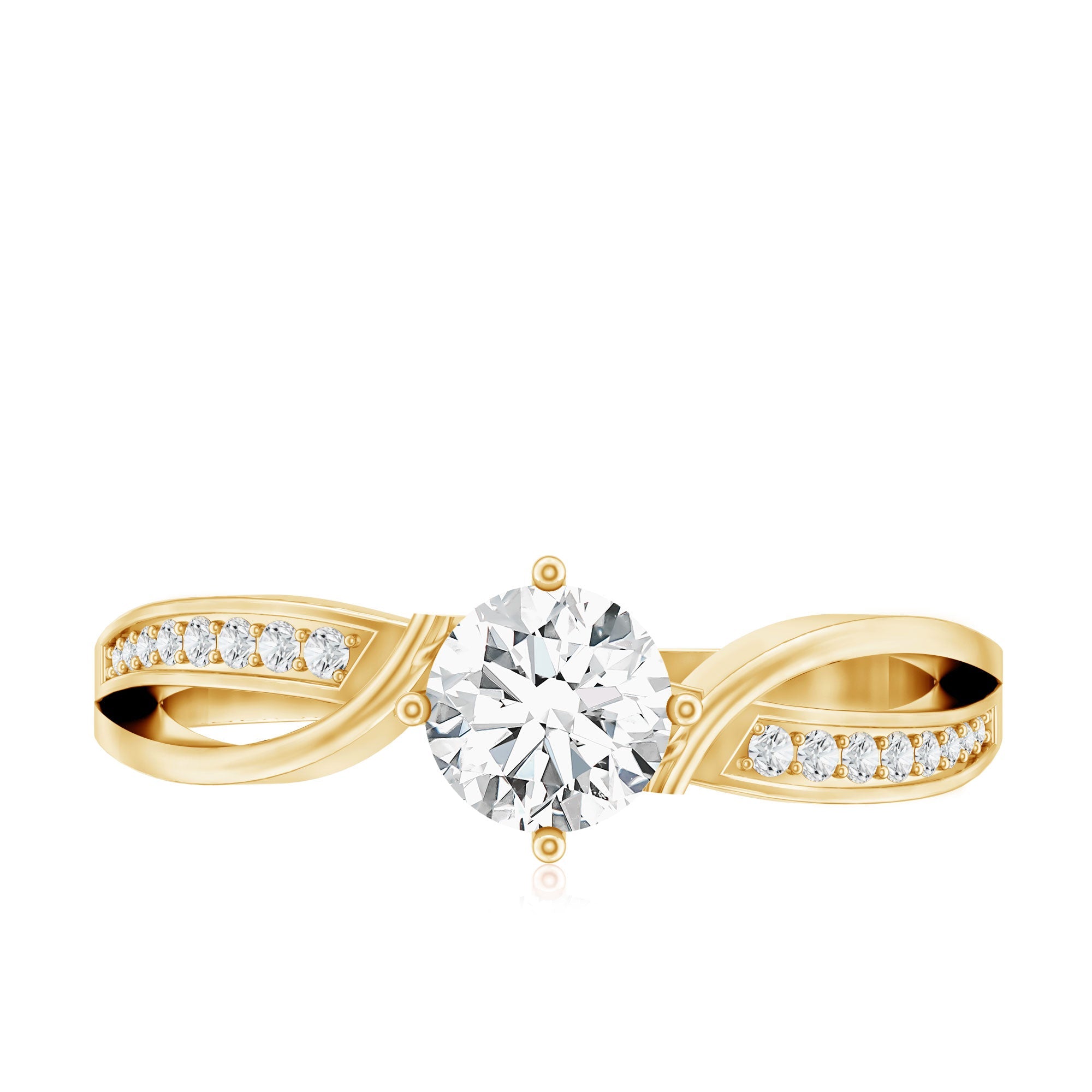 Certified Moissanite Infinity Engagement Ring for Women