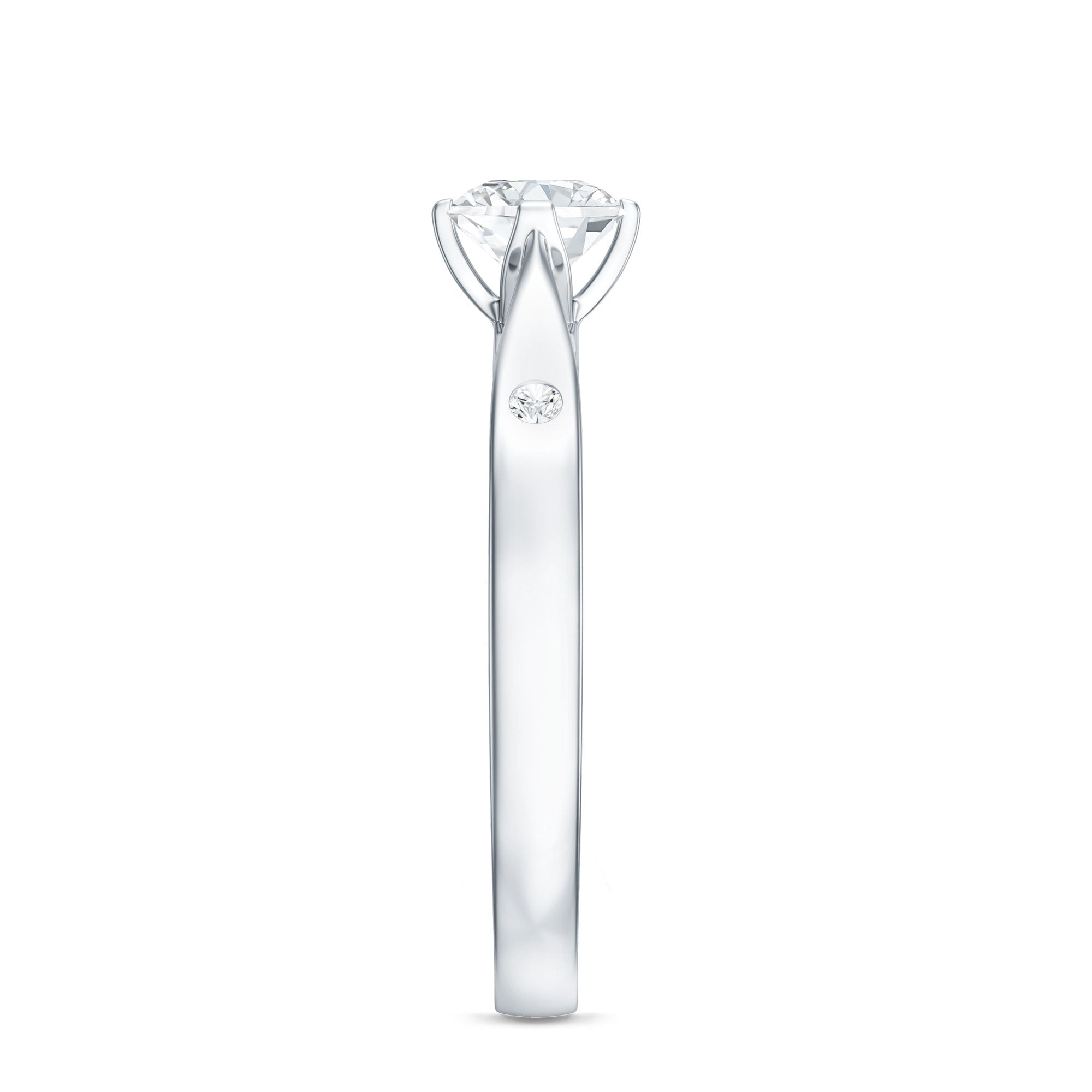 Floral Set Moissanite Solitaire Promise Ring for Her