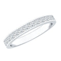Princess Cut Moissanite Half Eternity Band Ring in Channel Setting
