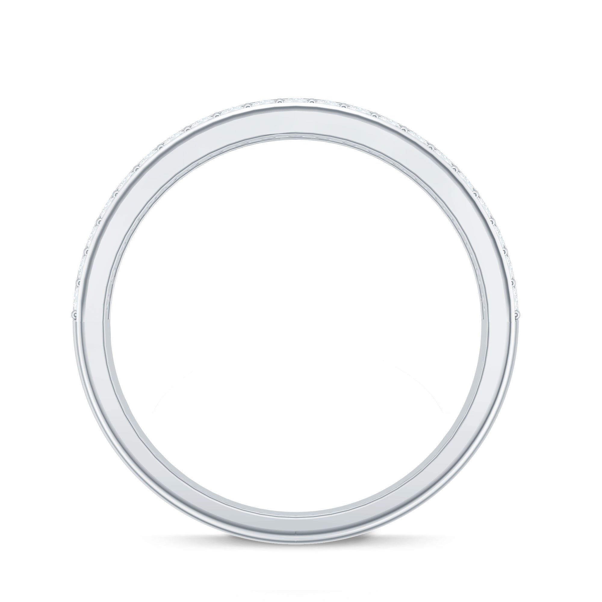 Certified Real Diamond Half Eternity Wedding Band
