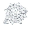 Certified Brilliant Cut Moissanite Cocktail Engagement Ring for Women