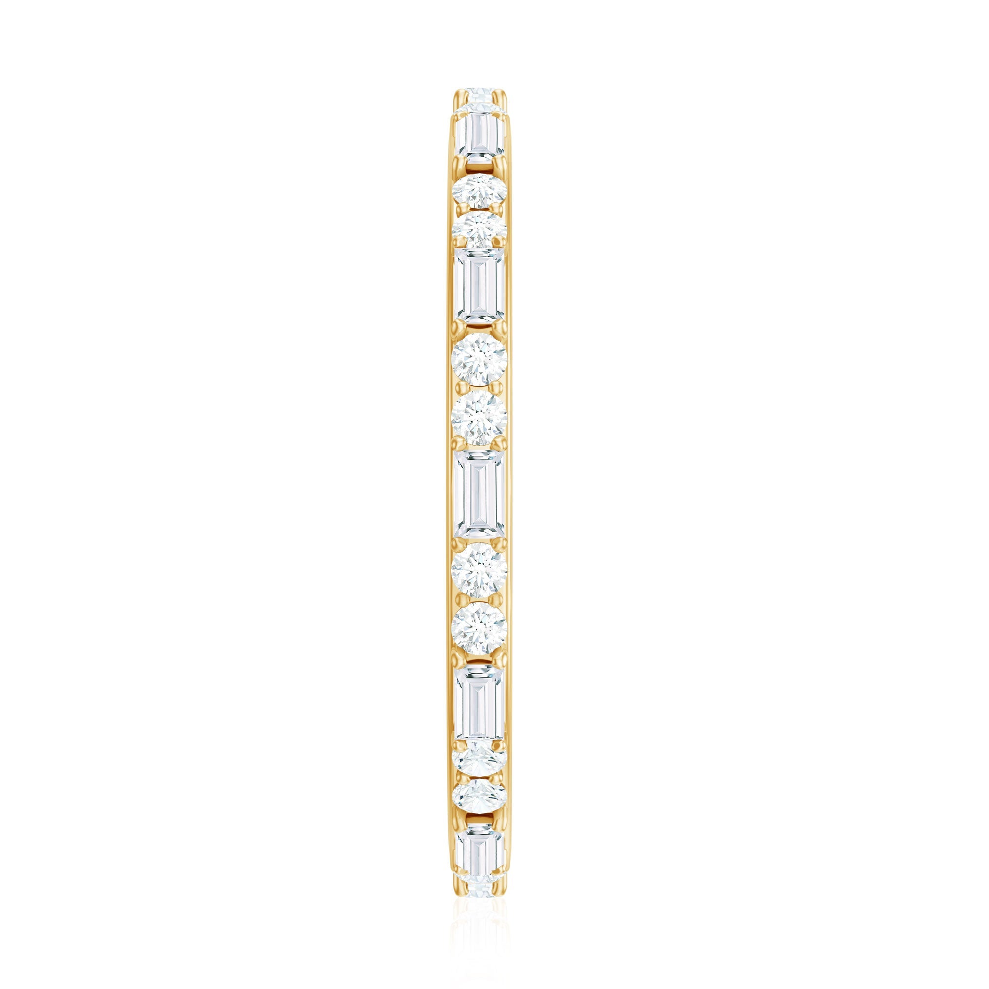 Real Baguette and Round Diamond Full Eternity Ring