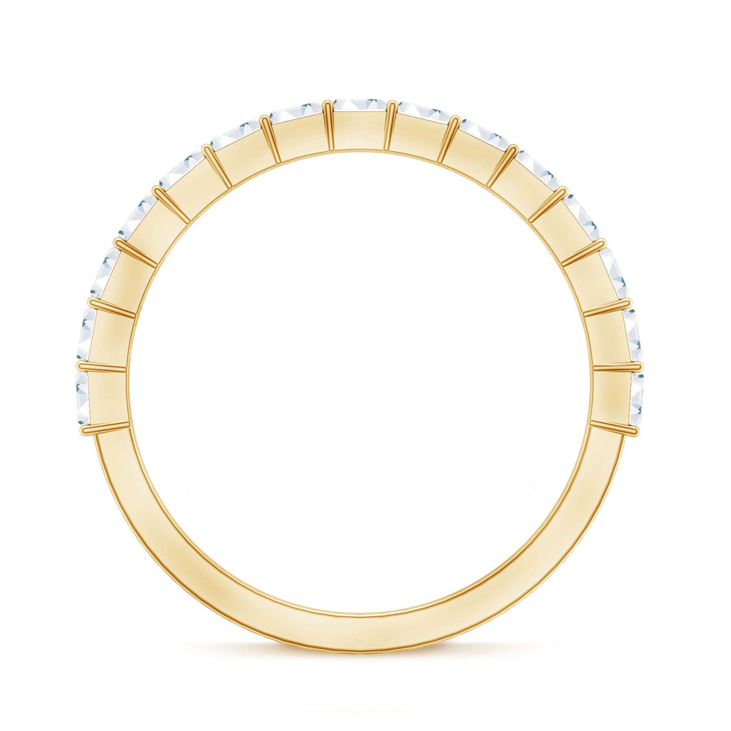Baguette Cut Diamond Stackable Ring in Shared Prong Setting