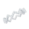 Minimal Diamond Zig Zag Eternity Band Ring