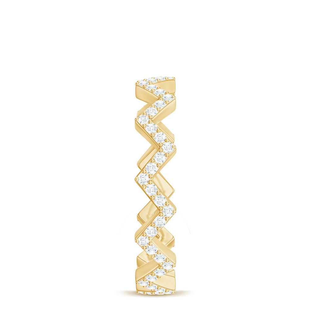 Minimal Diamond Zig Zag Eternity Band Ring