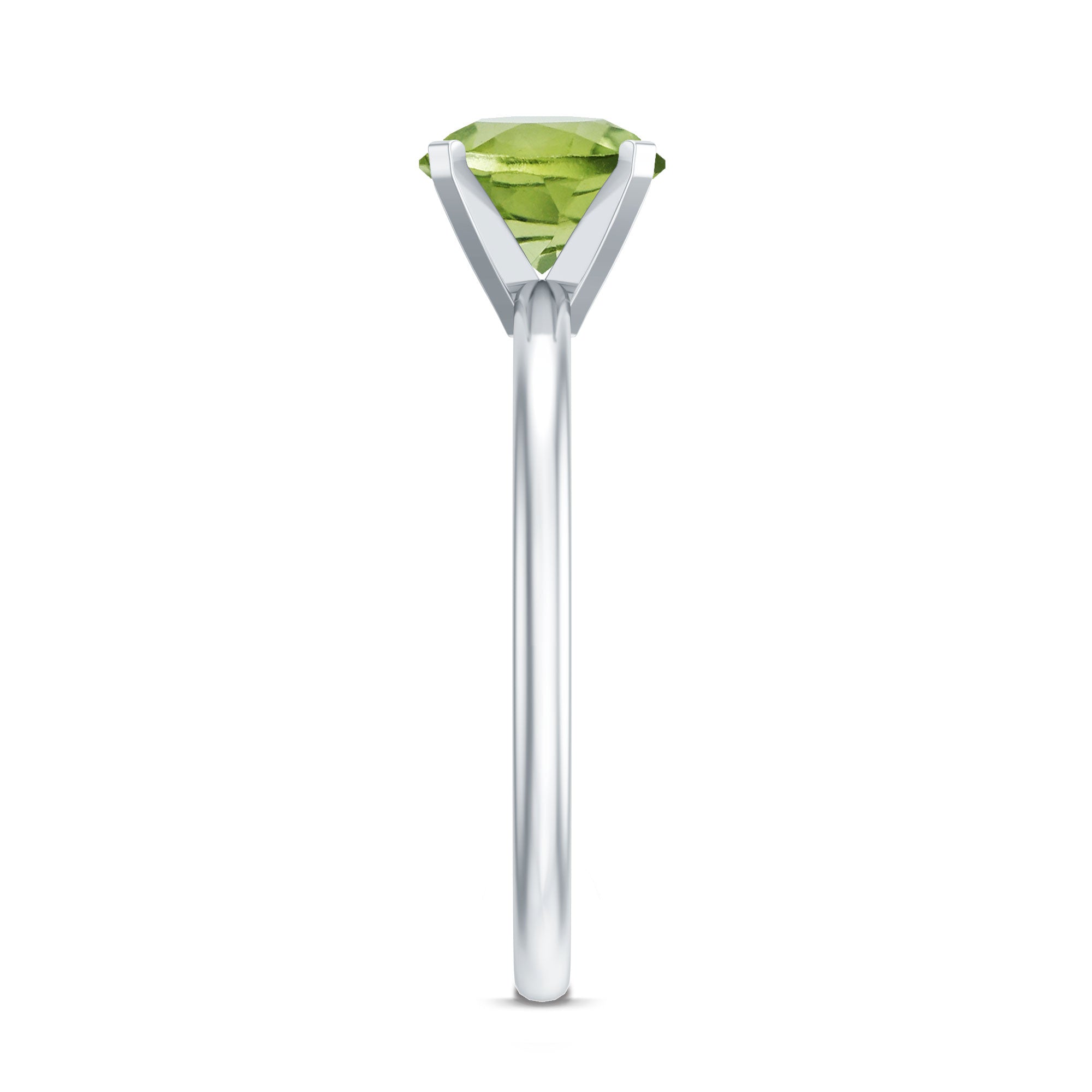 Natural 2 Carat Peridot Solitaire Engagement Ring for Women