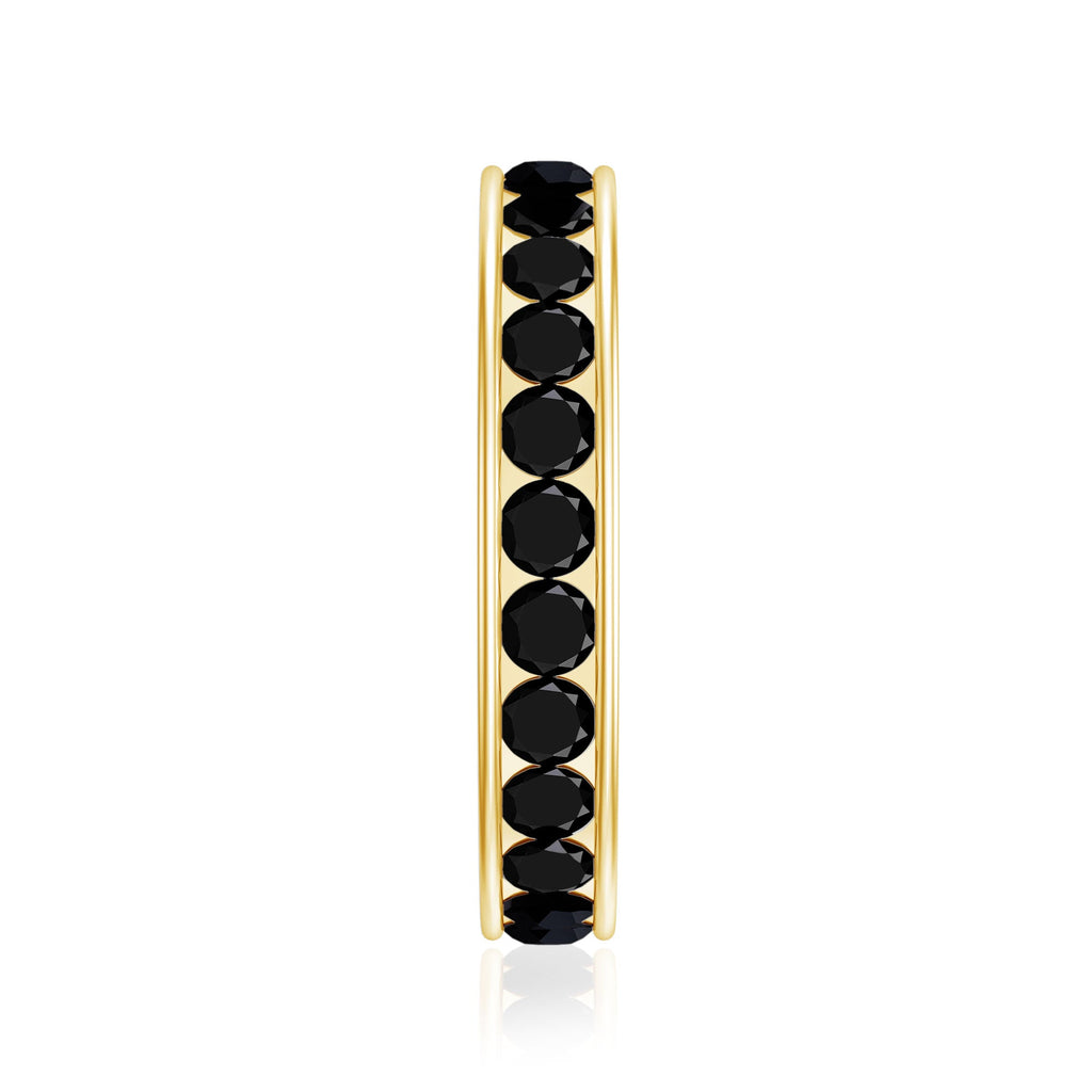 Channel Set Black Spinel Eternity Ring